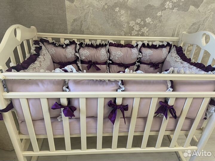 Детская кровать с бортом и матрасом