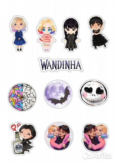 Значки Wednesday and Enid