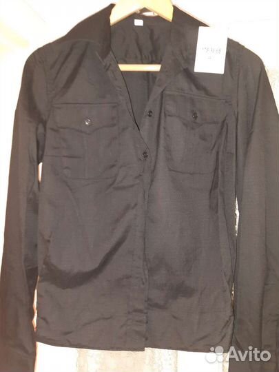 Офисная женская форма, черные рубашки 46 размер