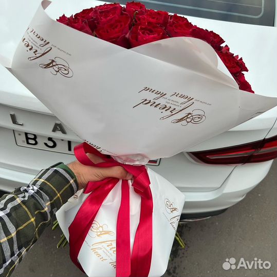 Цветы букеты 101 роза