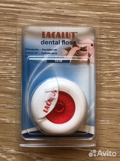 Lacalut dental floss зубная нить 50м мятная