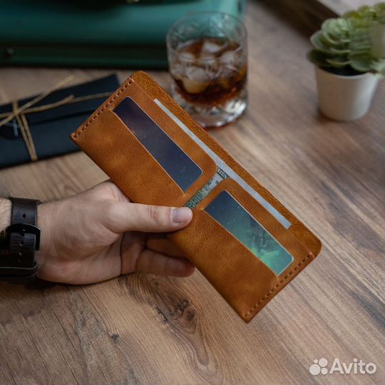 Мужской бифолд из натуральной кожи телёнка