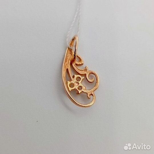 Подвеска с синтетическим камнем Золото