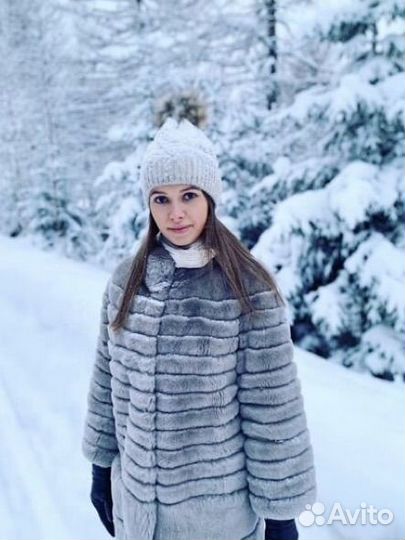 Шуба из кролика снежная королева