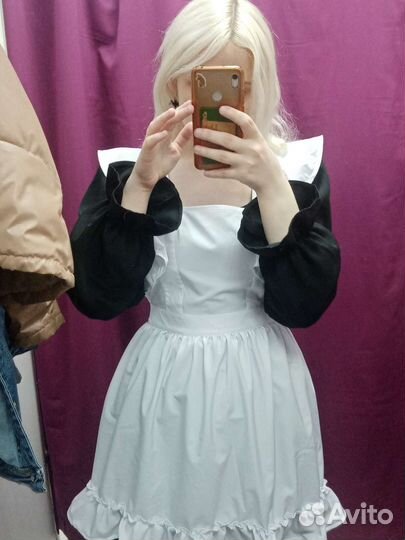 Белый школьный фартук