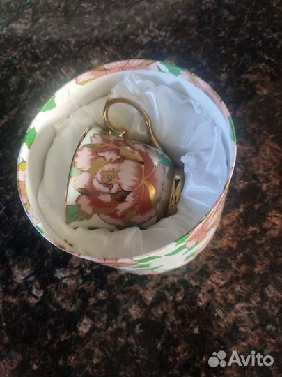 Чашка с блюдцем фарфор