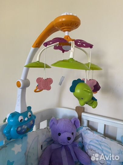 Мобиль на кроватку музыкальный с проетором