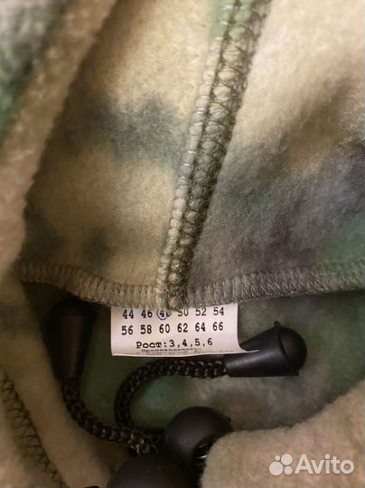 Флисовая кофта мужская, цвет мох