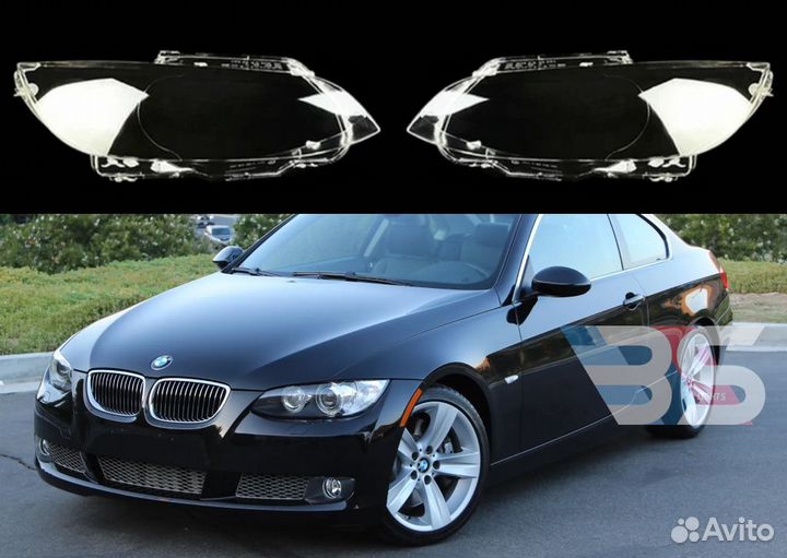 Стекла фар BMW E92 (2005-2010) купе (Комплект)