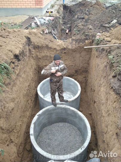Септик колодец выгребная канализация под ключ