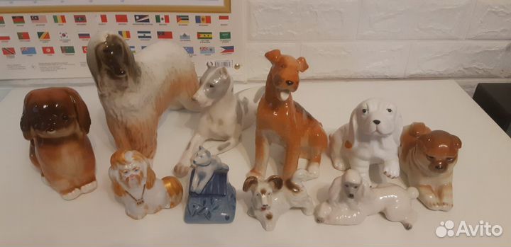 Фарфоровые статуэтки СССР собаки