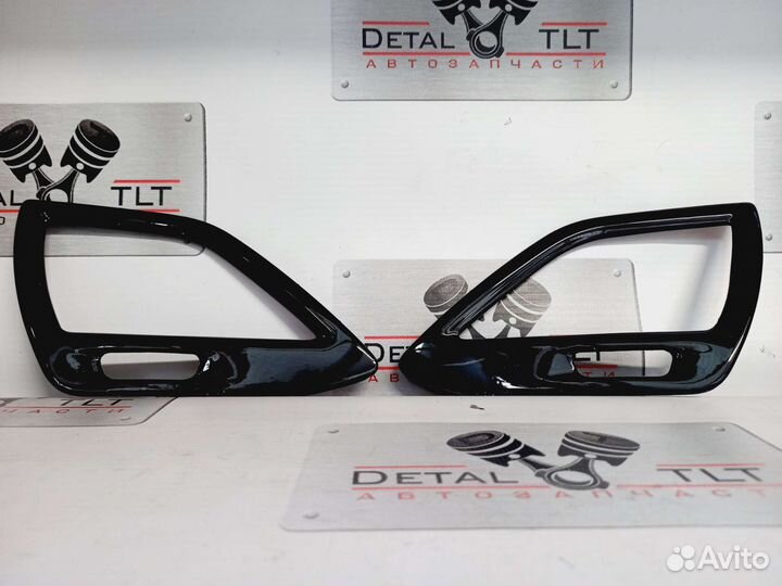 Накладки на дефлекторы Веста чёрный лак