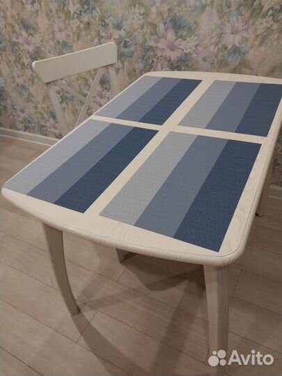 Стол обеденный раздвижной бу белый