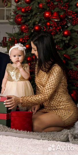 Новогодний фемели лук, мама дочь