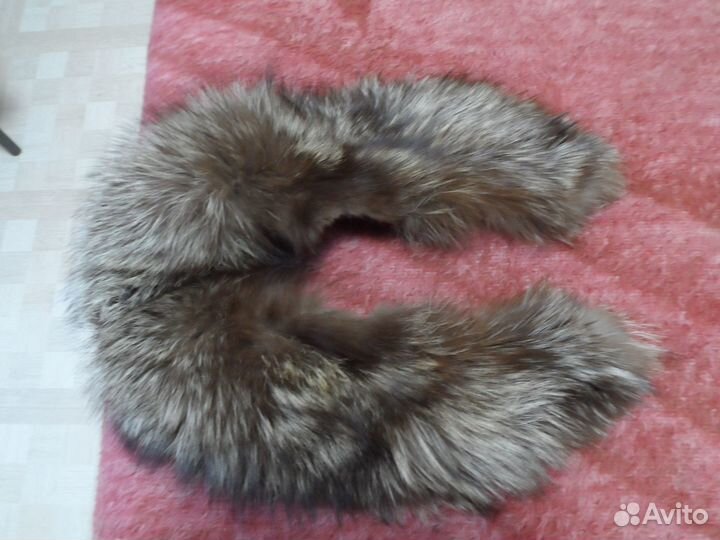Меховой воротник чернобурка