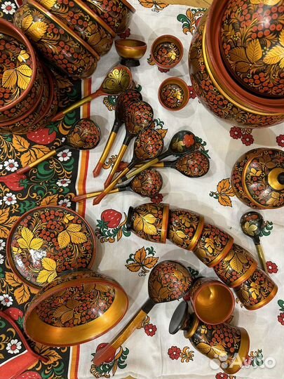 Деревянная посуда хохлома