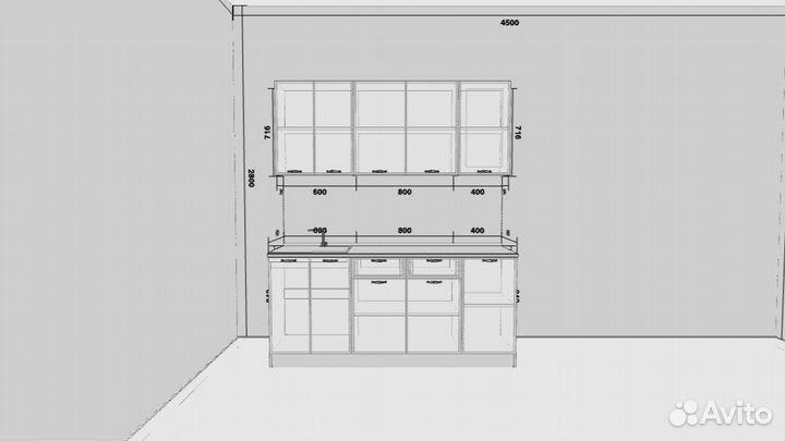 Кухня Мария. 1,8 метра
