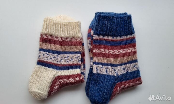 Носки ручной вязки шерстяные 38-39р