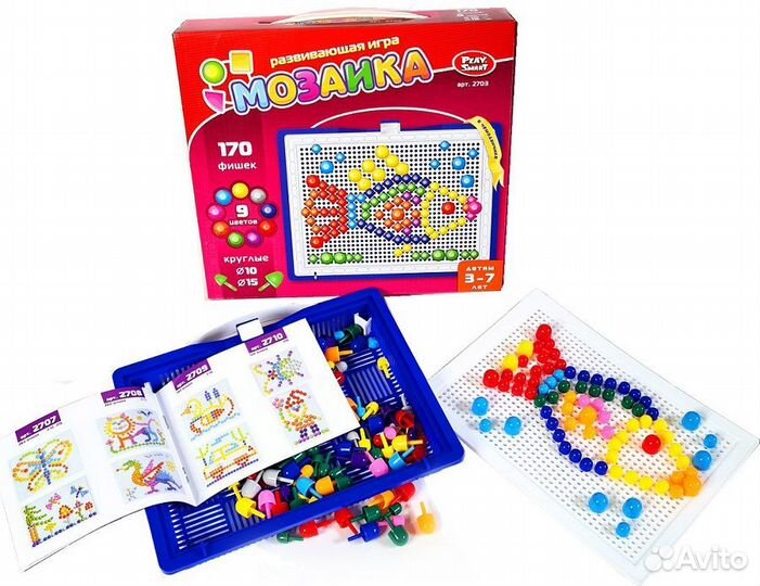 Мозаика 170 фишек. Два размера арт. 2703