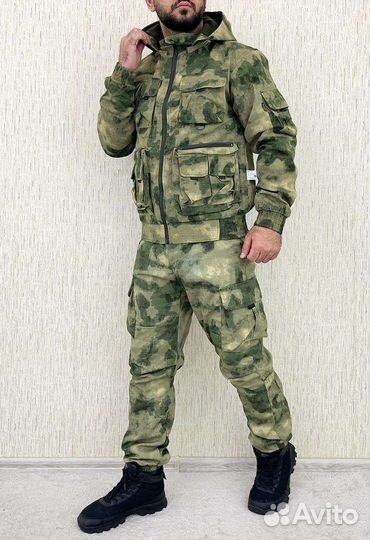 Тактический боевой костюм мох на флисе