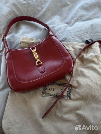 Сумка gucci jackie бордовая