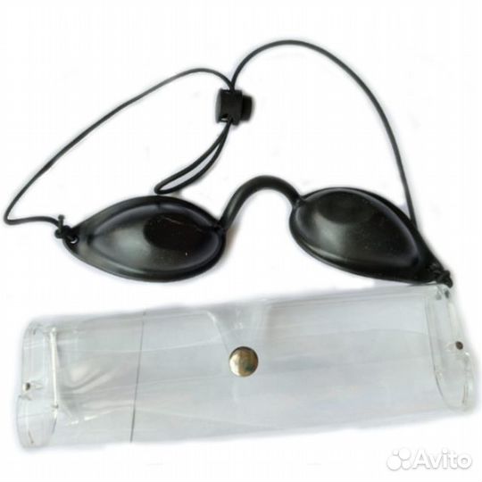 Очки для солярия защита от ультрафиолета черные