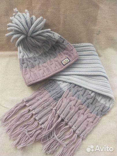 Шапка для девочки + шарф