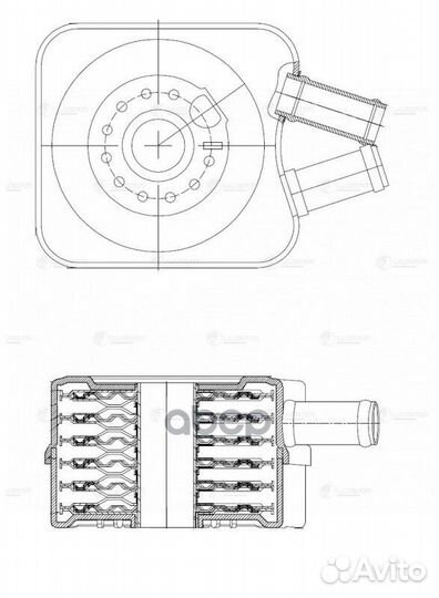 Радиатор VW passat B4 93- масляный LOC1868 luzar