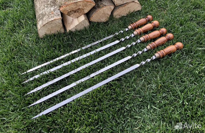 Шампура с деревянной ручкой /Шампура