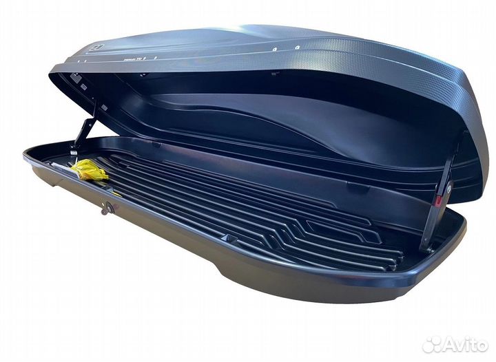 Автобокс на крышу ED Magnum 330 черный карбон