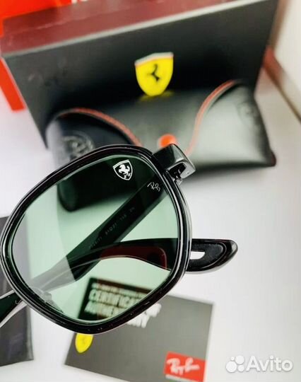 Очки ray ban ferrari зеленые