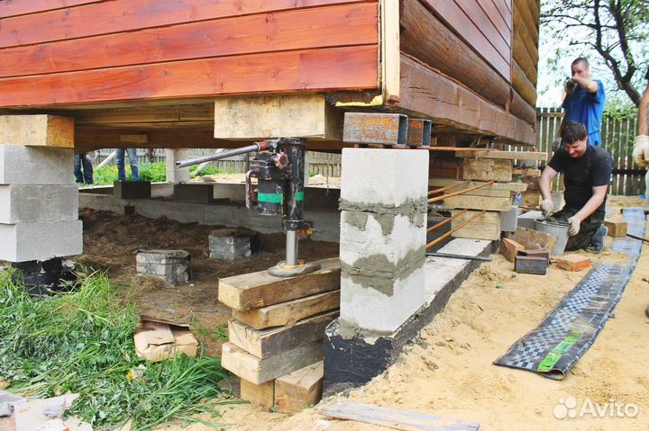 Подъем домов замена венцов