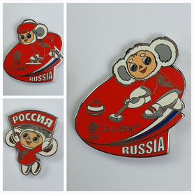 bosco sport 2008 チェブラーシカ　ピンバッジ　ロシア ロシア雑貨店マリンカ / チェブラーシカピンバッジ chebpinbadge