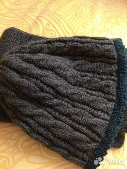 Шапка +шарф от 8лет и взрослого