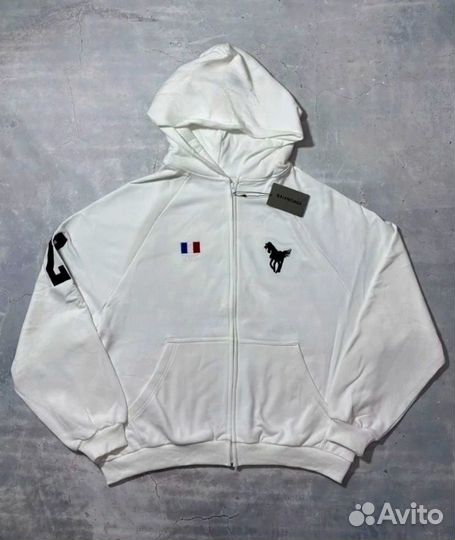 Зип худи Polo Ralph Lauren x Balenciaga белая