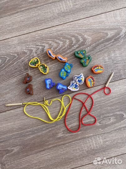 Шнуровка бусы деревяная игрушка