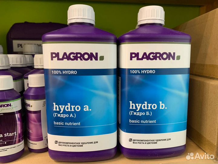 Удобрение для гидропоники Plagron Hydro A+B 1 литр