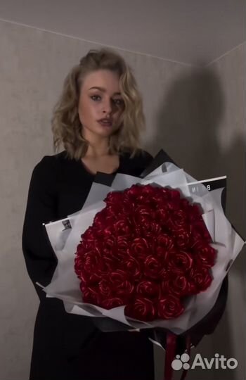 Розы из атласных лент на заказ