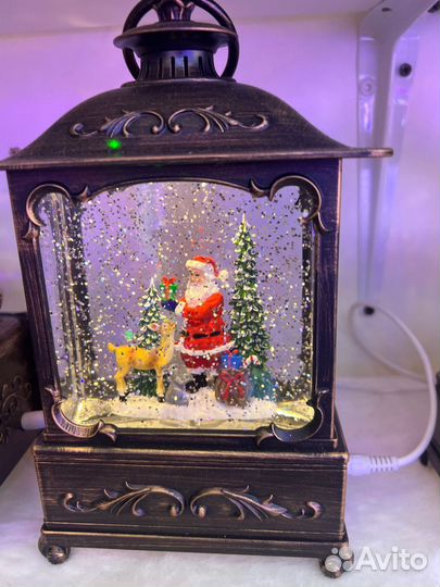 Новогодние игрушки со снегом