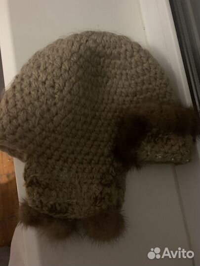 Шапка с мехом норки