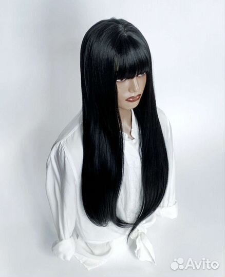 Парик парик с челкой черный