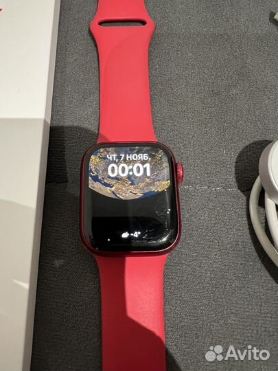 Часы apple watch 7 41 mm product red