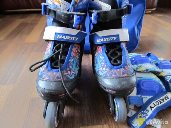 Ролики раздвижные с комплектом защиты 31-34