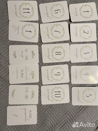 Карточки для фотосессии новорожденного