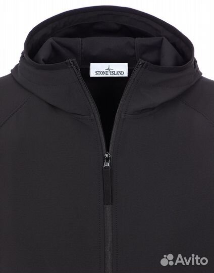 Куртка stone island light soft shell-R black