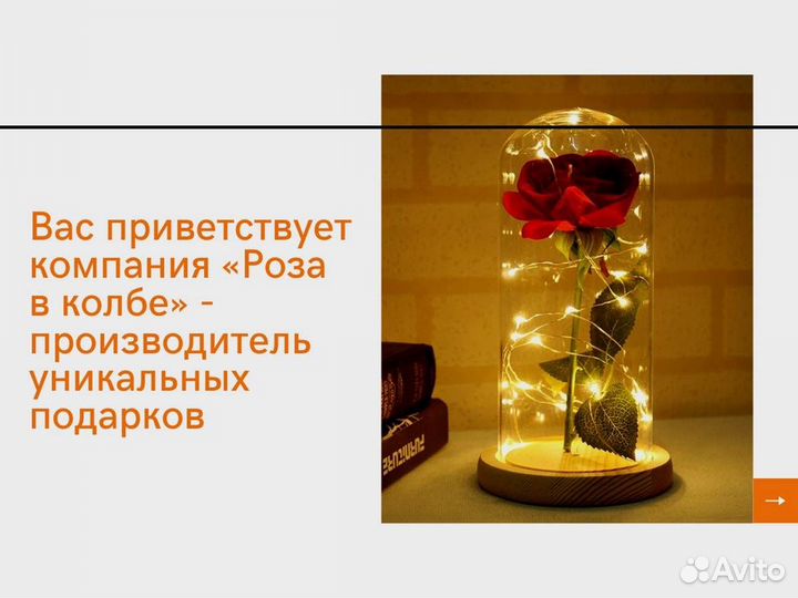 Роза в колбе. От производителя