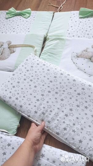 Бортики в кроватку для маленького принца