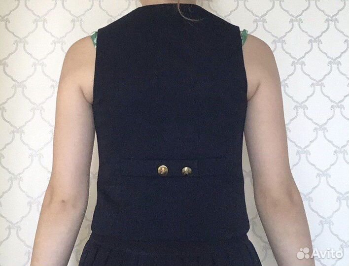 Жилетка школьная для девочки Ломоносовская клетка