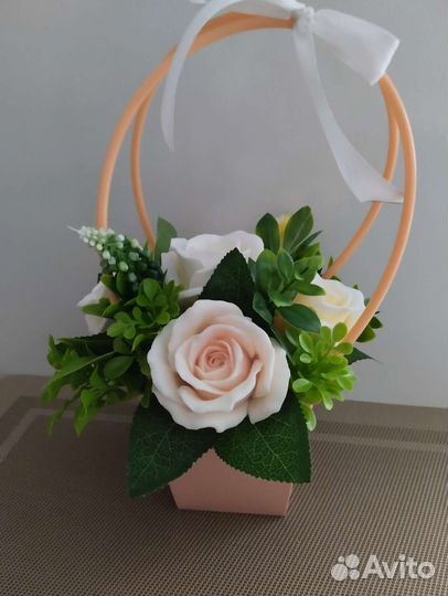 Букет роз из мыла