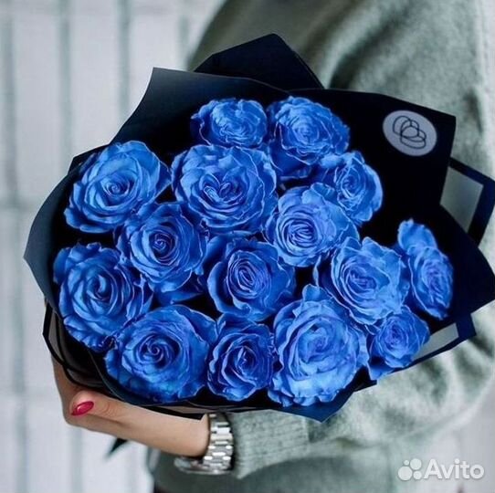 Синие розы Букеты доставка цветов